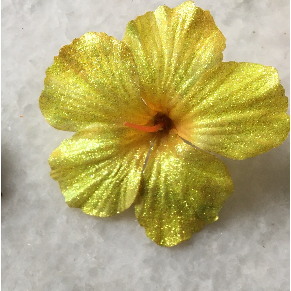 💖✨Pink Butterfly Barrette with crystals ✨ & Yellow glitter Flower Barrette 💖🌼✨✨ - Picture 9 of 16